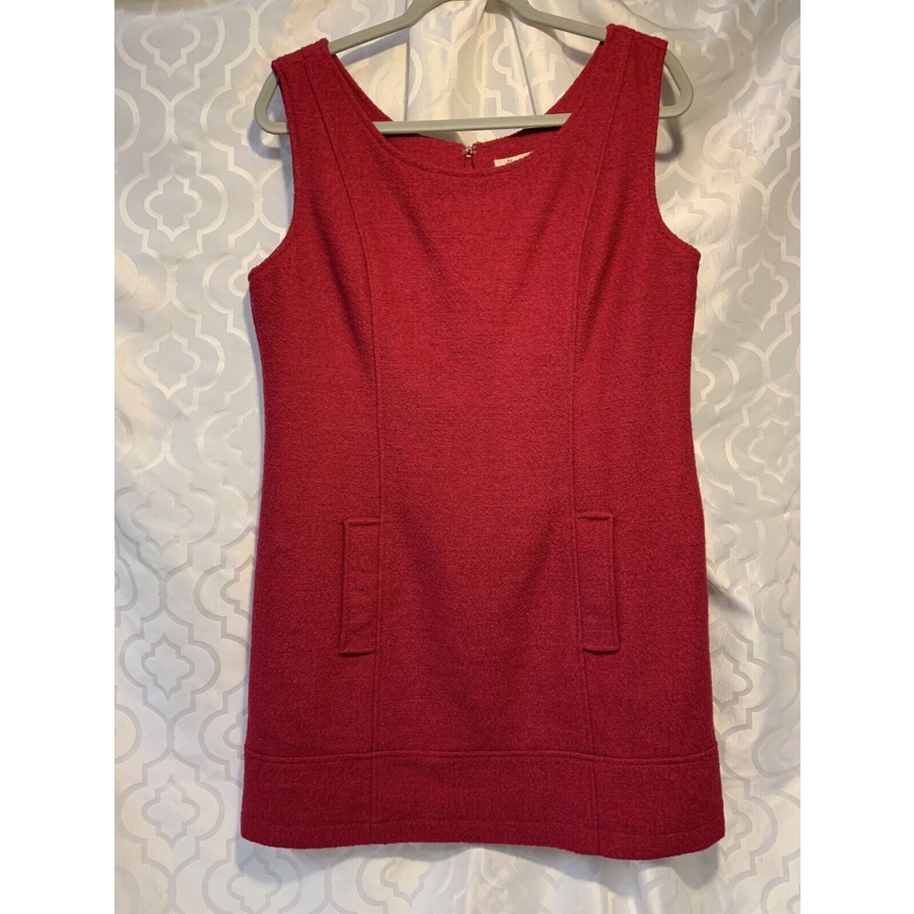 TULLE By Anthropologie WOOL BLEND Short Dress/Jumper Size XL Reddish/Fuchsia